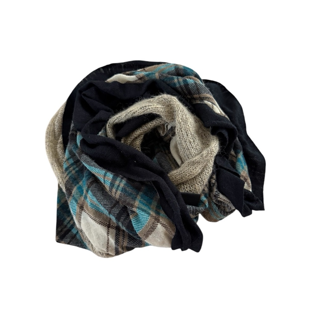Plaid and Knit Scarf